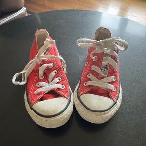 Kids Converse All Star size 11 Red Lace-Up Sneakers